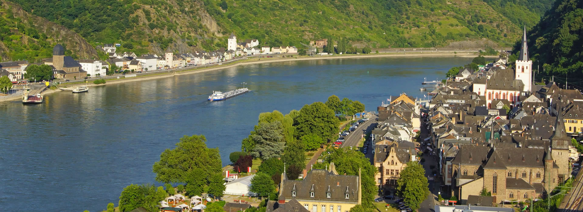 Panorama von St. Goar am Rhein